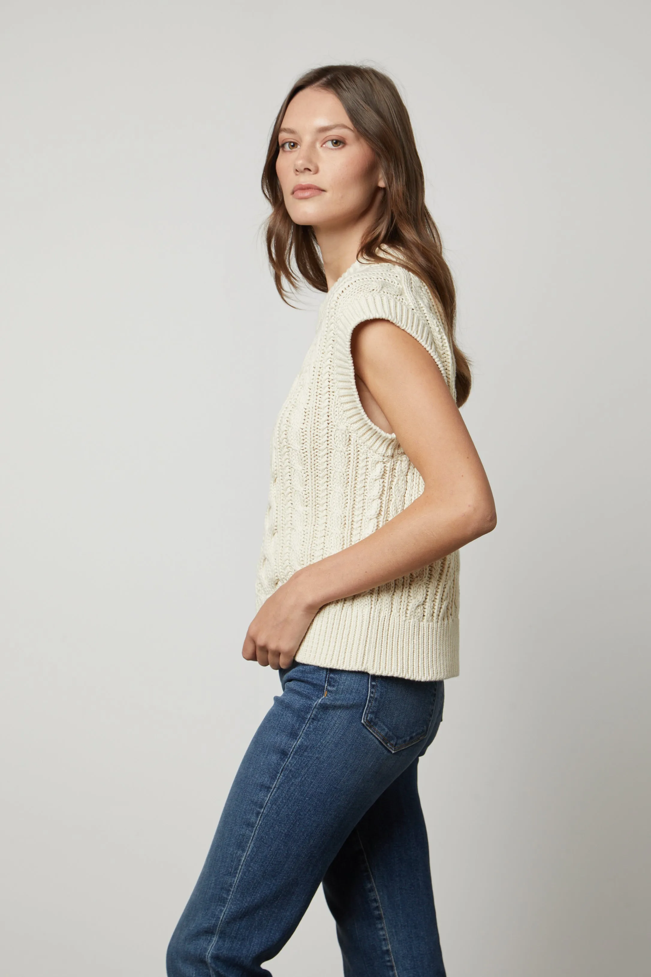 HADDEN KNIT TOP IN FLAX