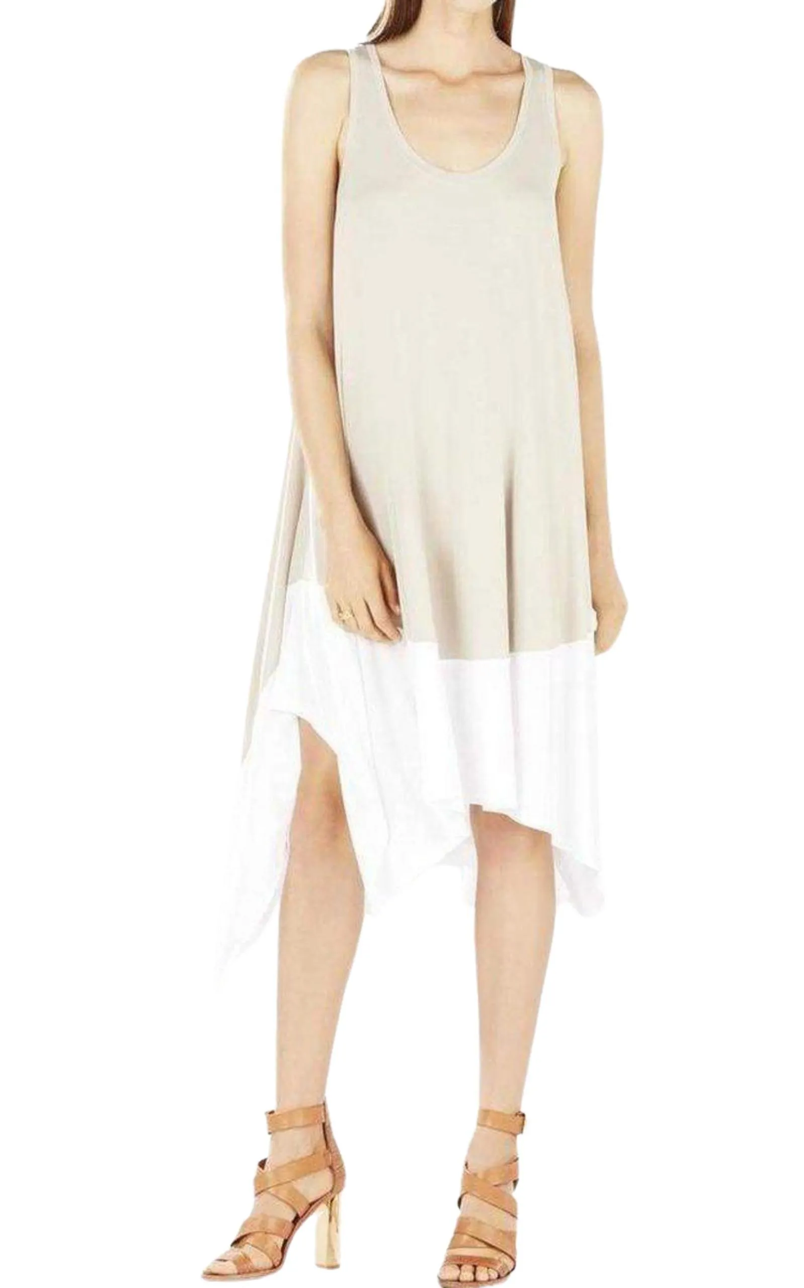 Handkerchief-hem Knit Dress