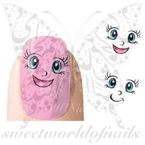 Nail Art Decals: Happy Face Water Slides