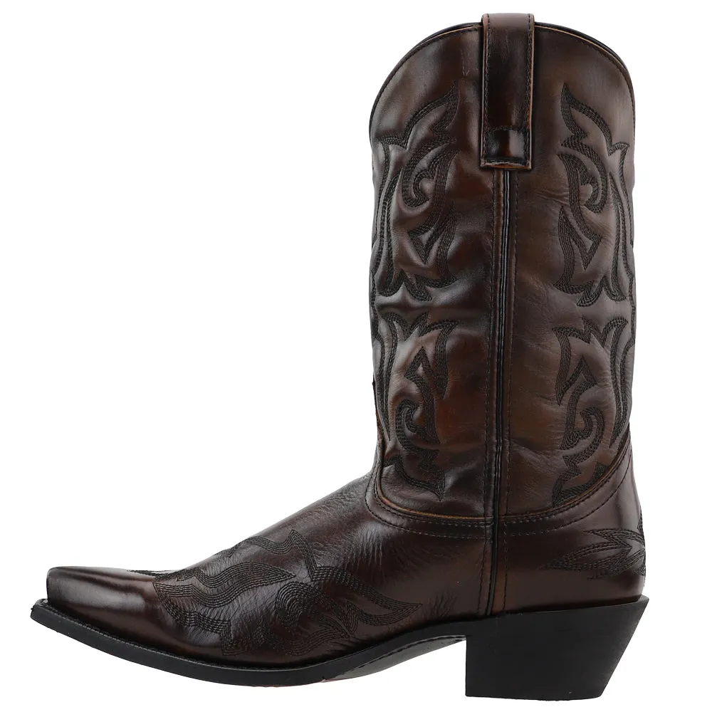 Hawk Embroidered Snip Toe Cowboy Boots