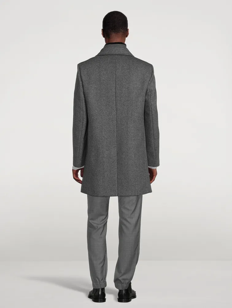 Herringbone Wool-Blend Coat from Holt Renfrew