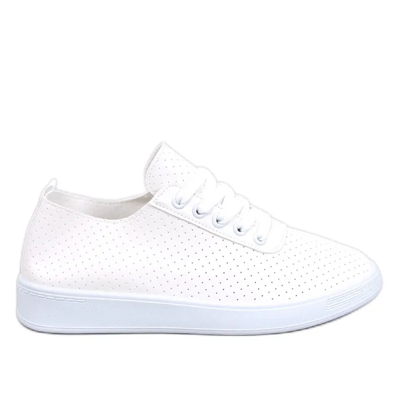 Hodges White openwork sneakers