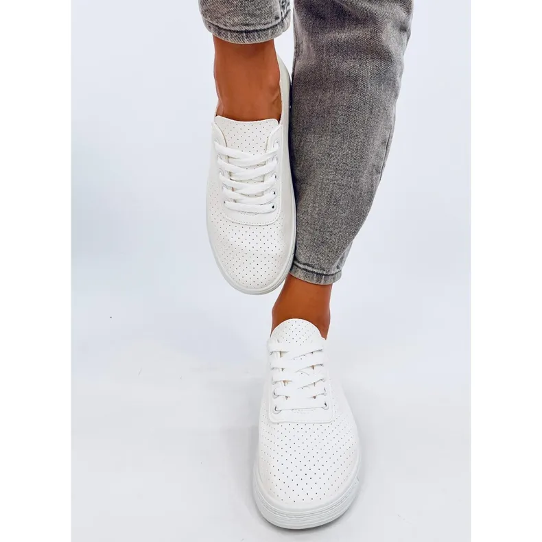 Hodges White openwork sneakers