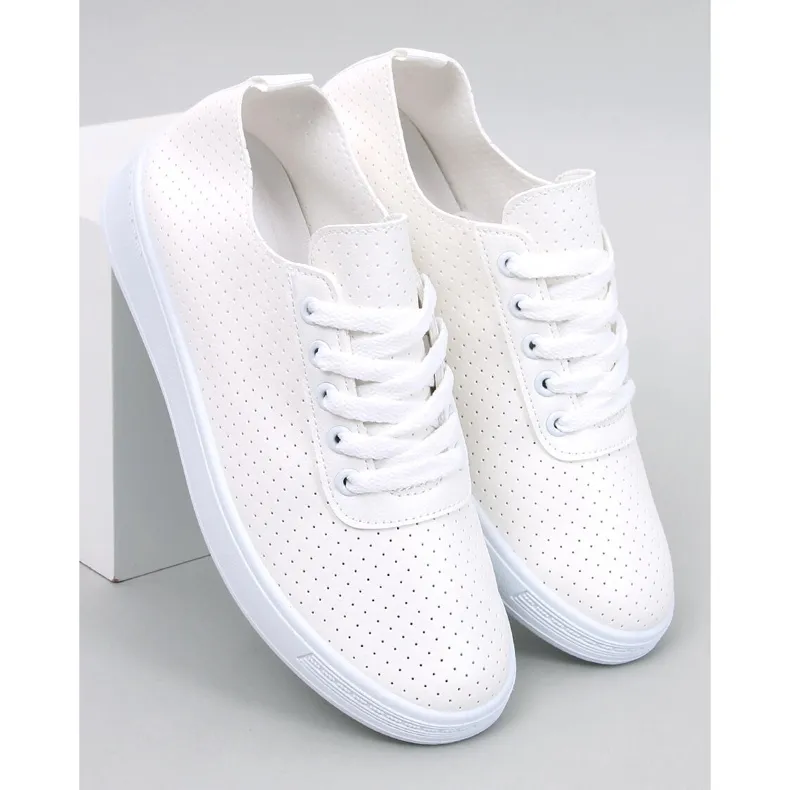 Hodges White openwork sneakers