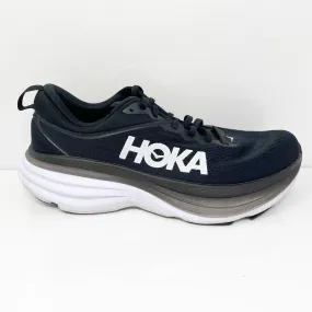 Hoka One One Womens Bondi 8 1127952 BWHT Black Running Shoes Sneakers Size 10 B