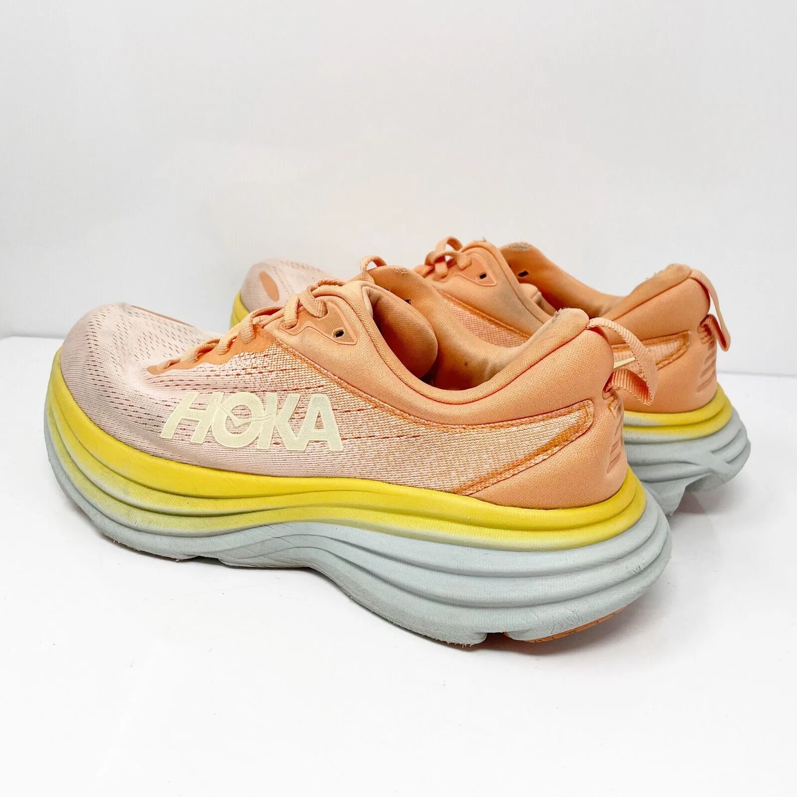 Hoka One One Womens Bondi 8 1127952 SCPP Orange Running Shoes Sneakers Size 9.5B