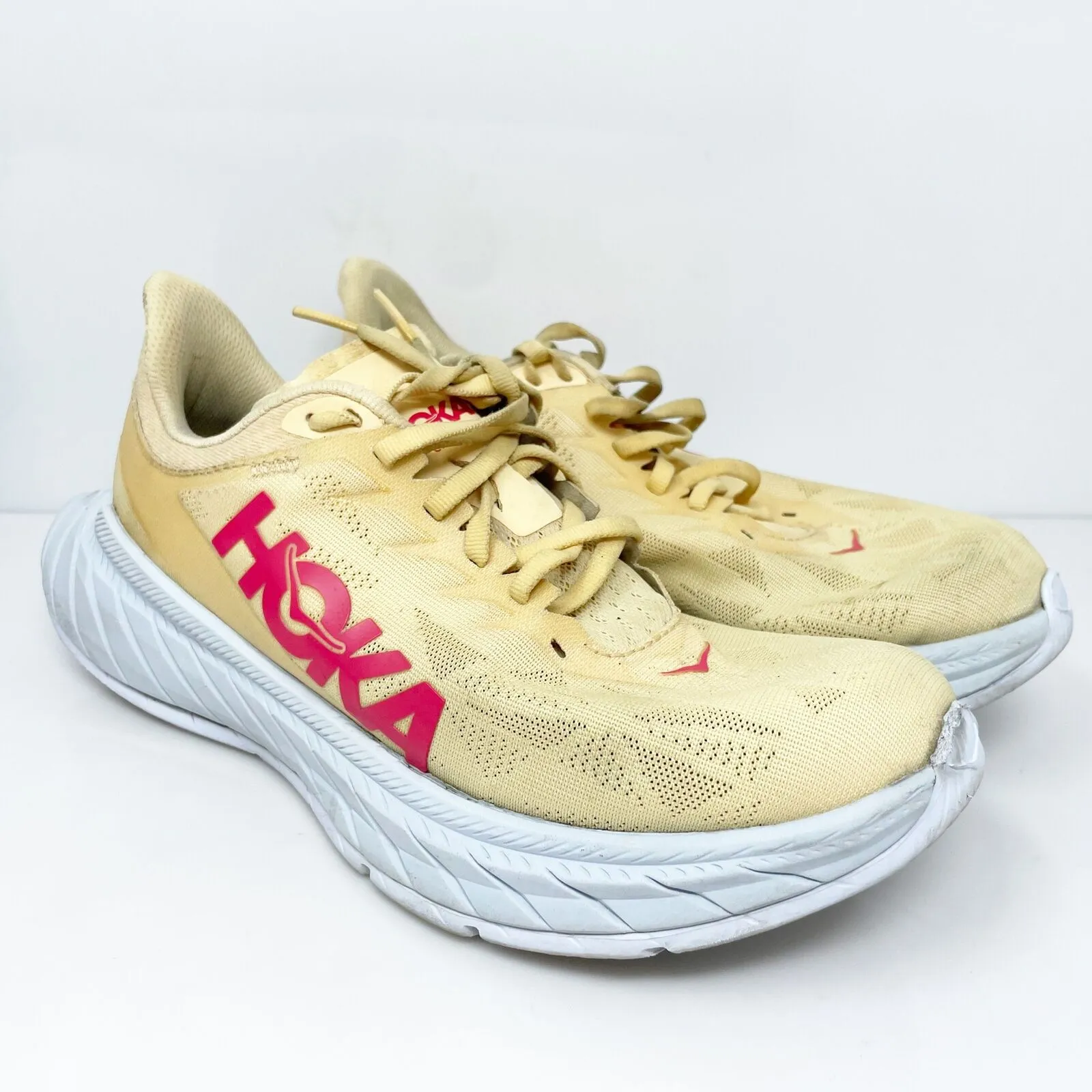 Hoka One One Womens Carbon X 2 1113527 IPPN Yellow Running Shoes Sneakers 7.5 B