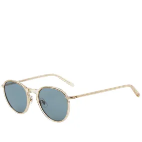 Horizon Sunglasses in Champagne & Semi-Flat Blue by Garrett Leight