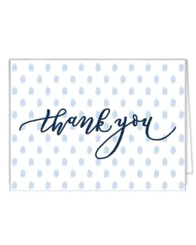 Ikat Dot Thank You Folded Notecard Set