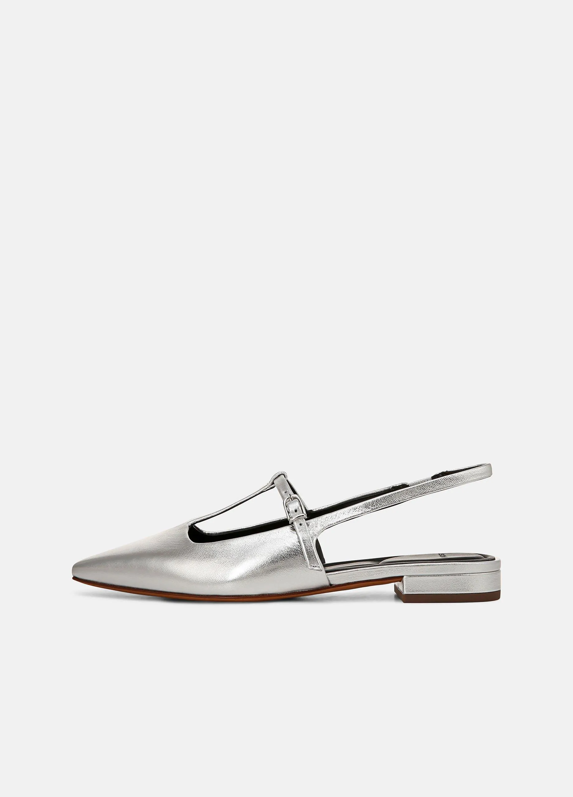 Iliana Metallic Leather Slingback Flat