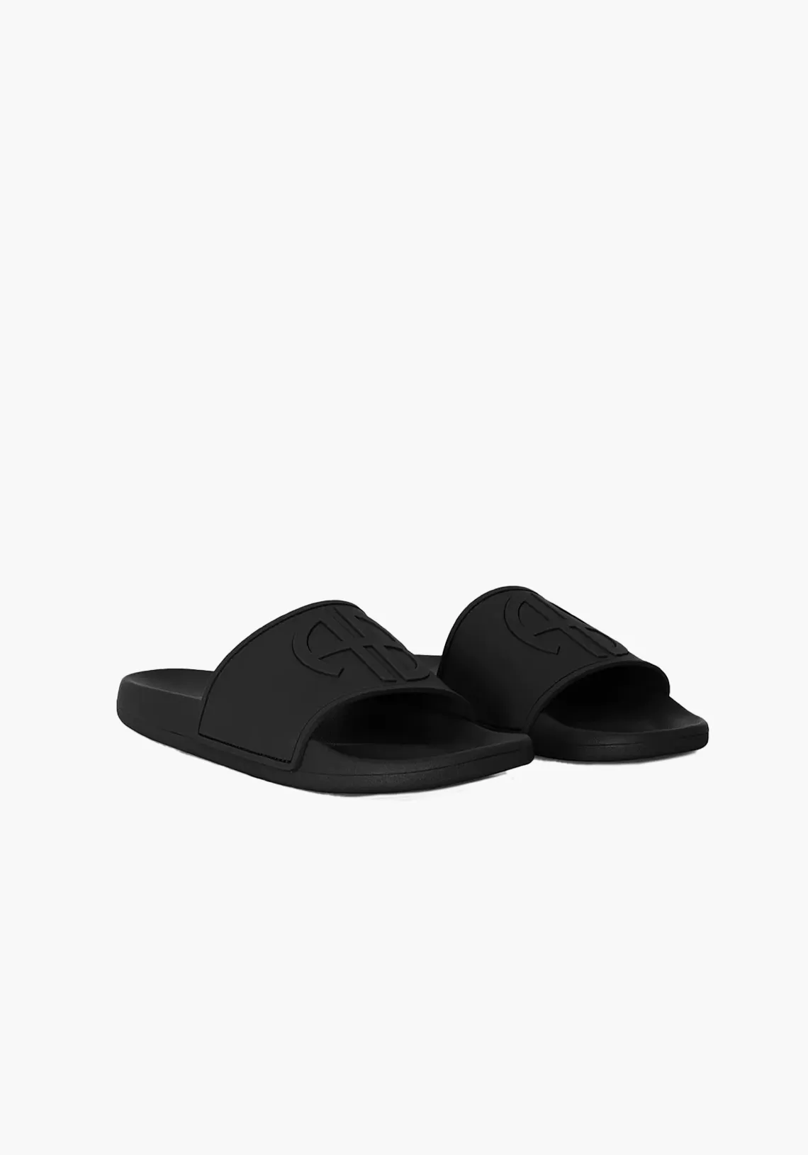 ISLA SLIDES BLACK MONOGRAM