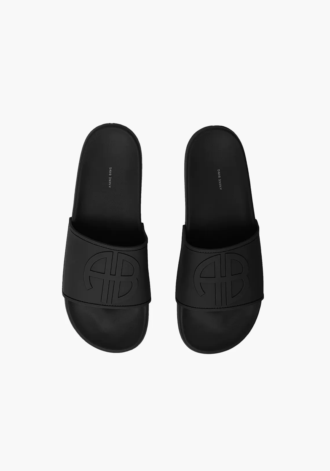 ISLA SLIDES BLACK MONOGRAM