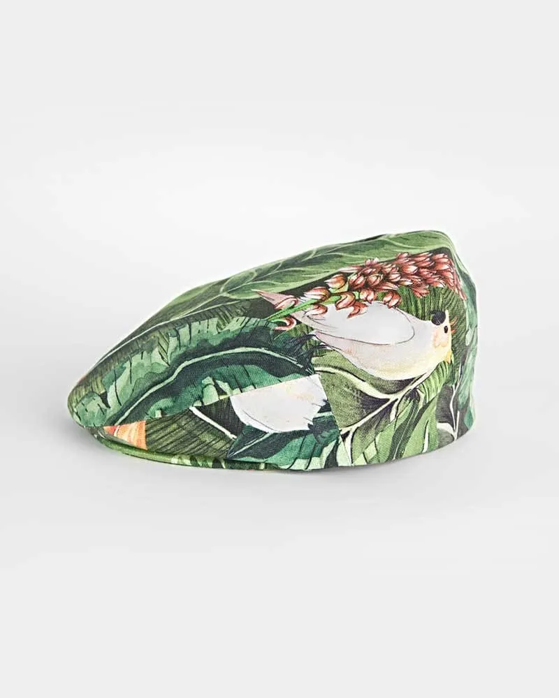 Island Green Cotton Flat Cap