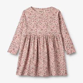 Jersey Dress L/S Emmy - pale rose flowers