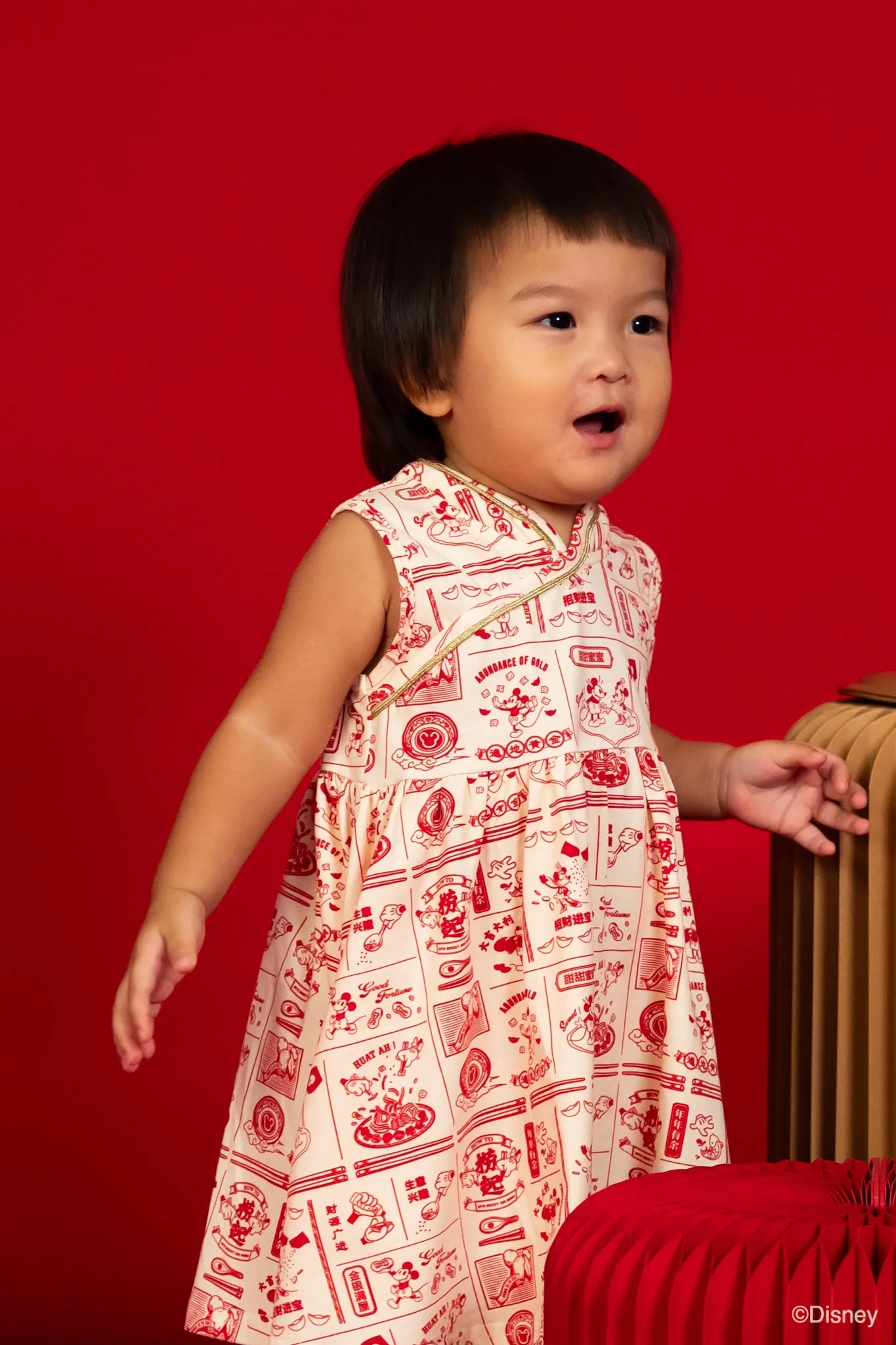 Jersey Flare Cheongsam Lo Hei Mickey