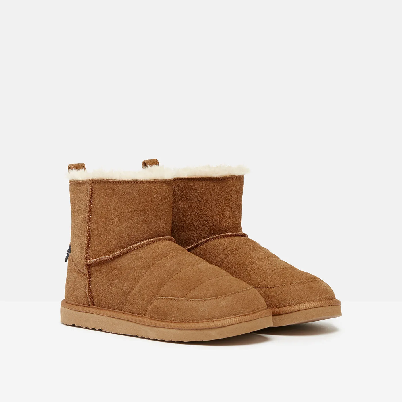 Joules Riley Faux Fur Suede Slipper Boots