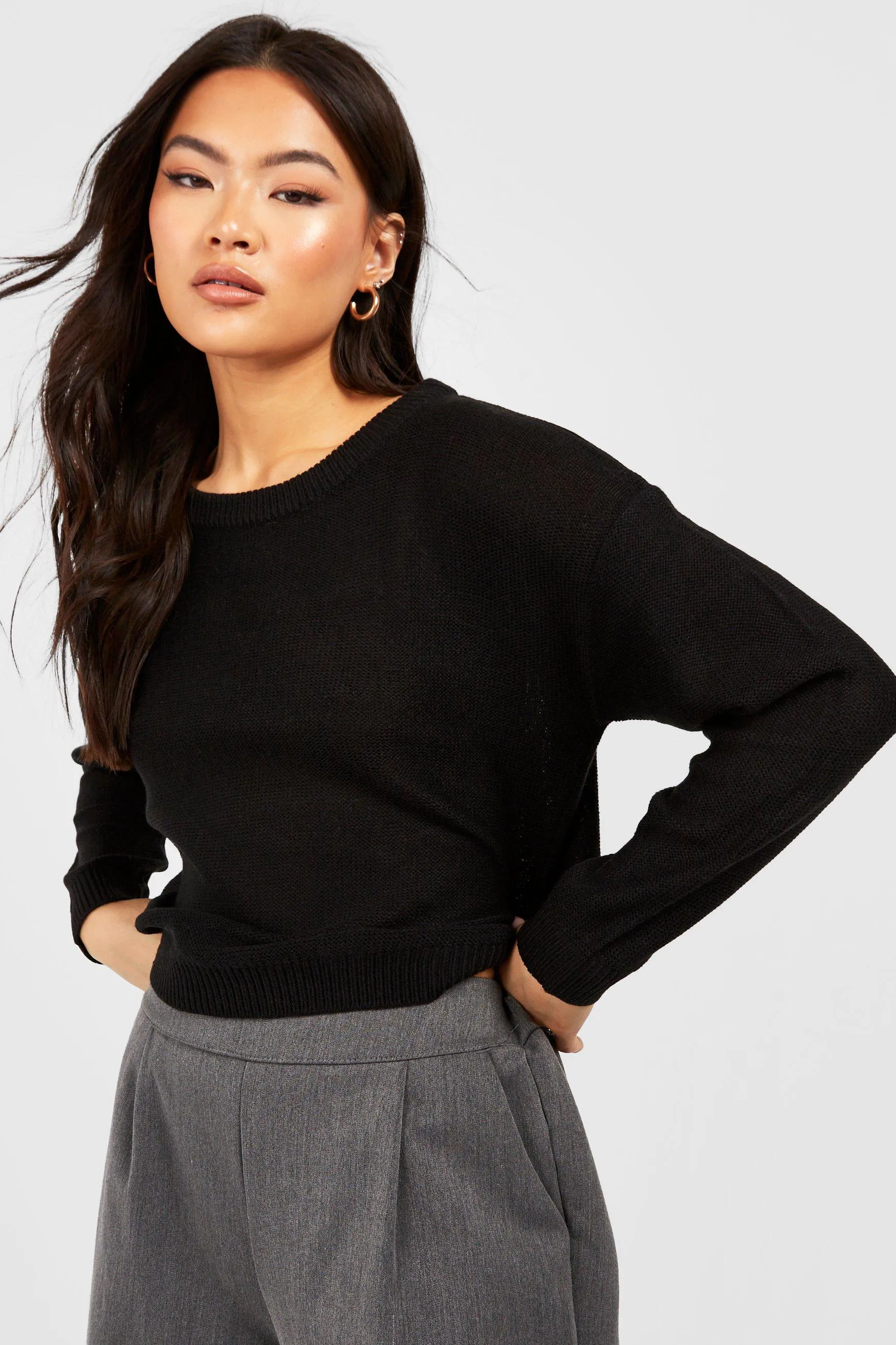 Basic Crew Neck Boxy Jumper | Shop Jumpers & Cardigans at boohoo