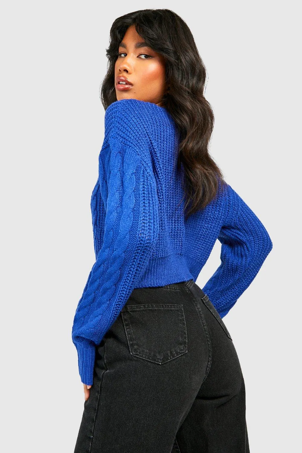 Cable Knit Crop Jumper - Shop Jumpers & Cardigans at boohoo