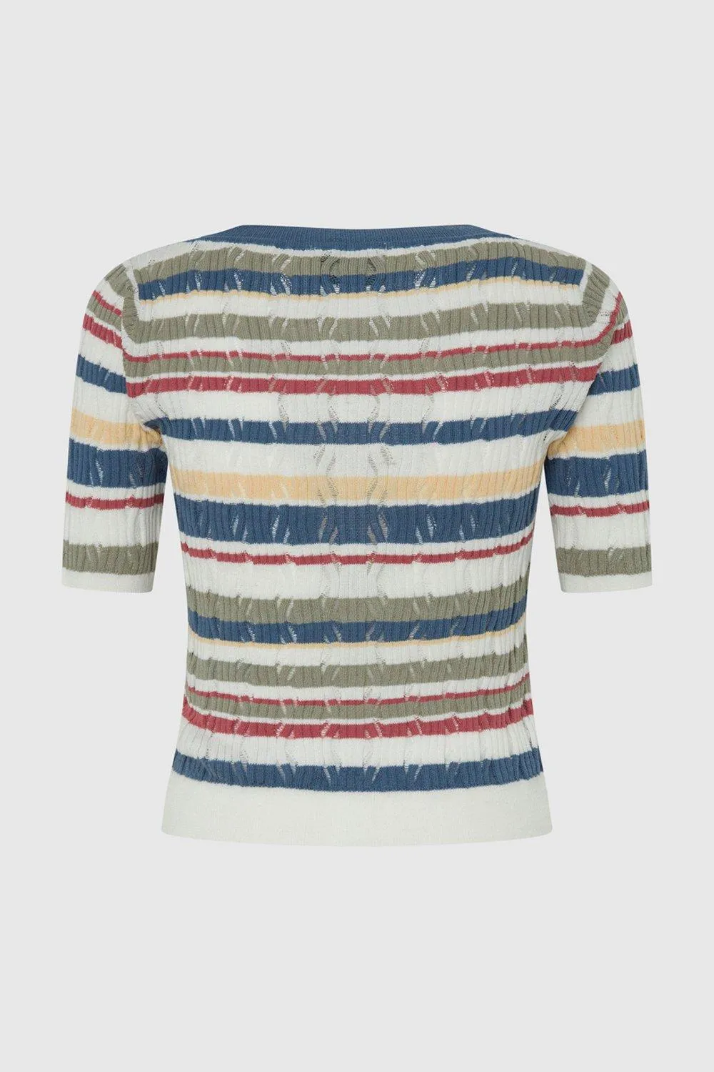 Iris Stripe Rib Knit Top Multi - Pepe Jeans