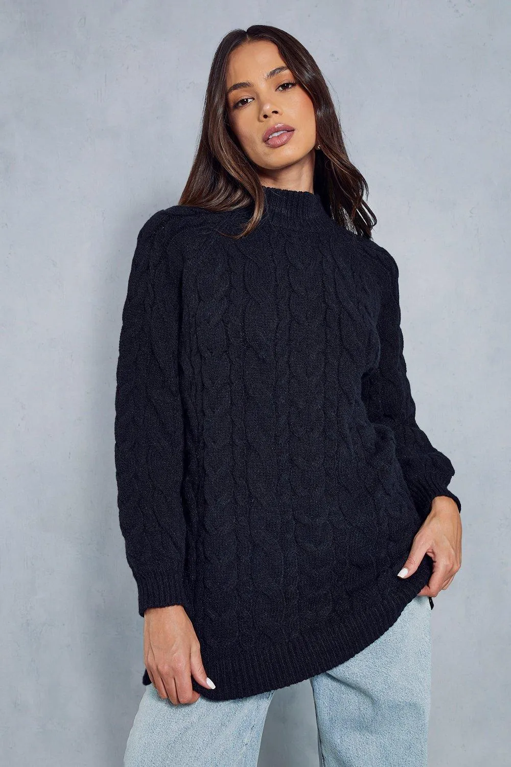 Jumpers & Cardigans | Oversized Cable Chunky Knit Jumper | MissPap