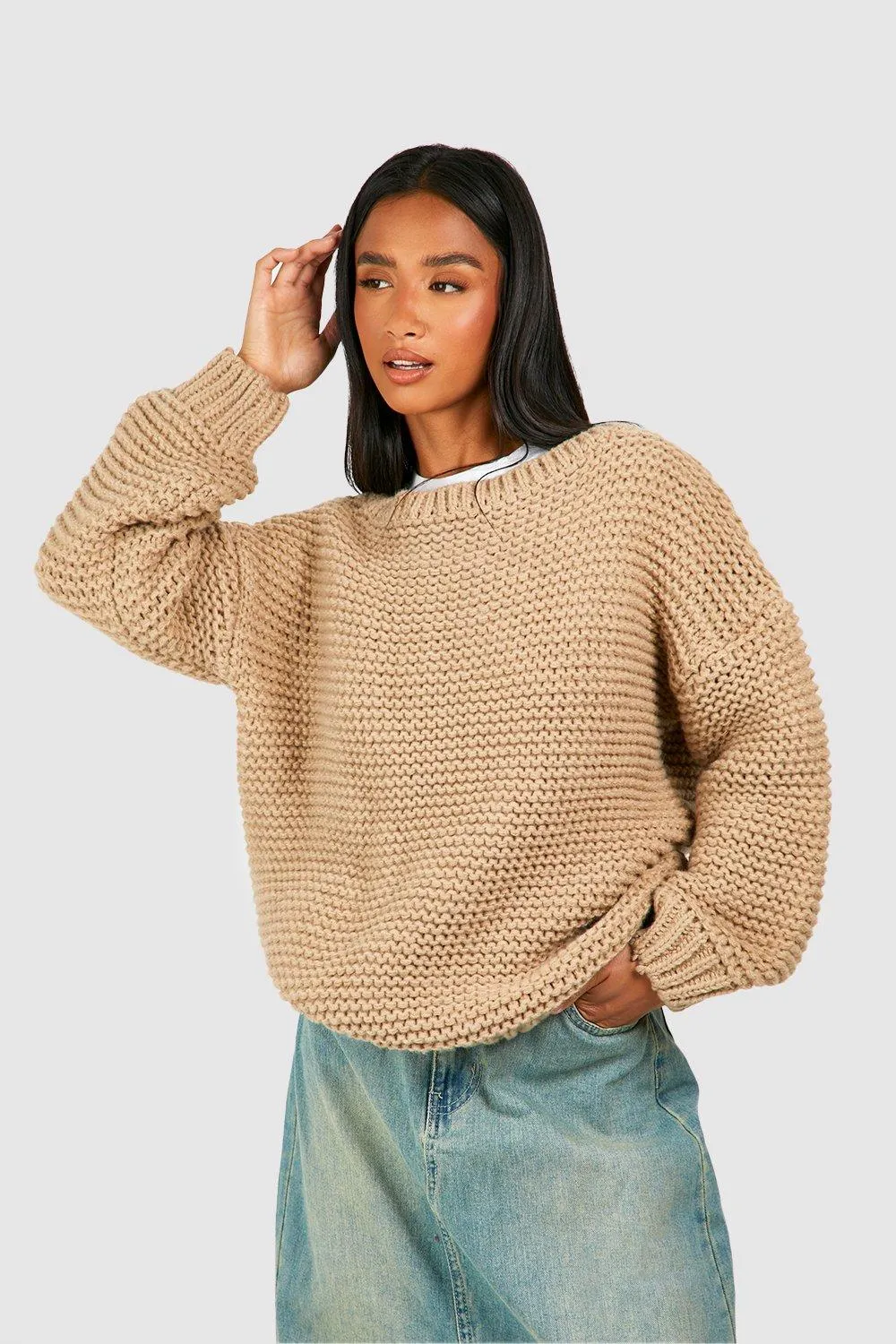 Jumpers & Cardigans | Petite Chunky Jumper | boohoo