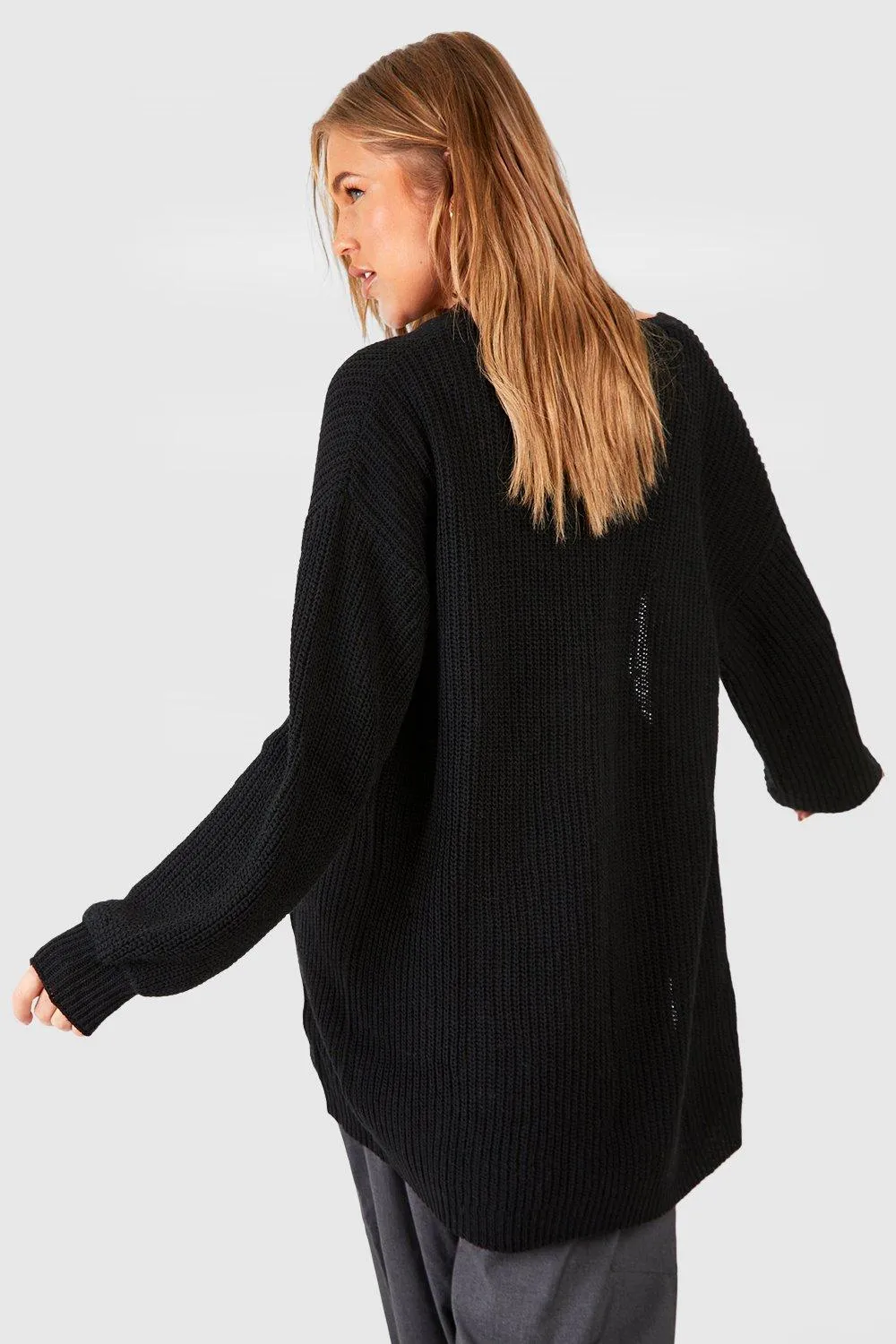 Plus Size Jumpers & Cardigans with Balloon Sleeve Boyfriend Cardigan - Shop now at boohoo