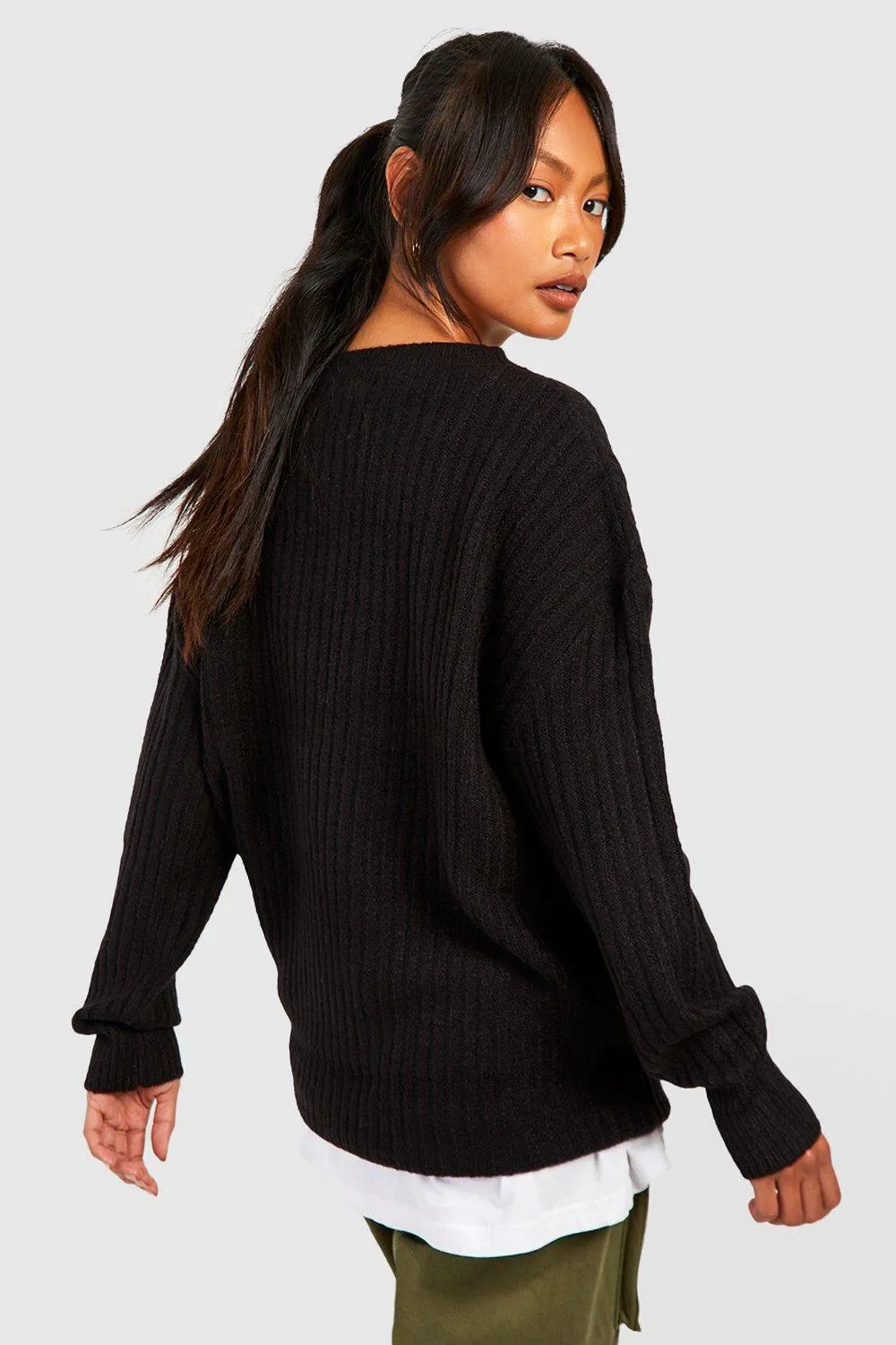 Jumpers & Cardigans | Soft Knit Oversized Crew Neck Jumper | boohoo