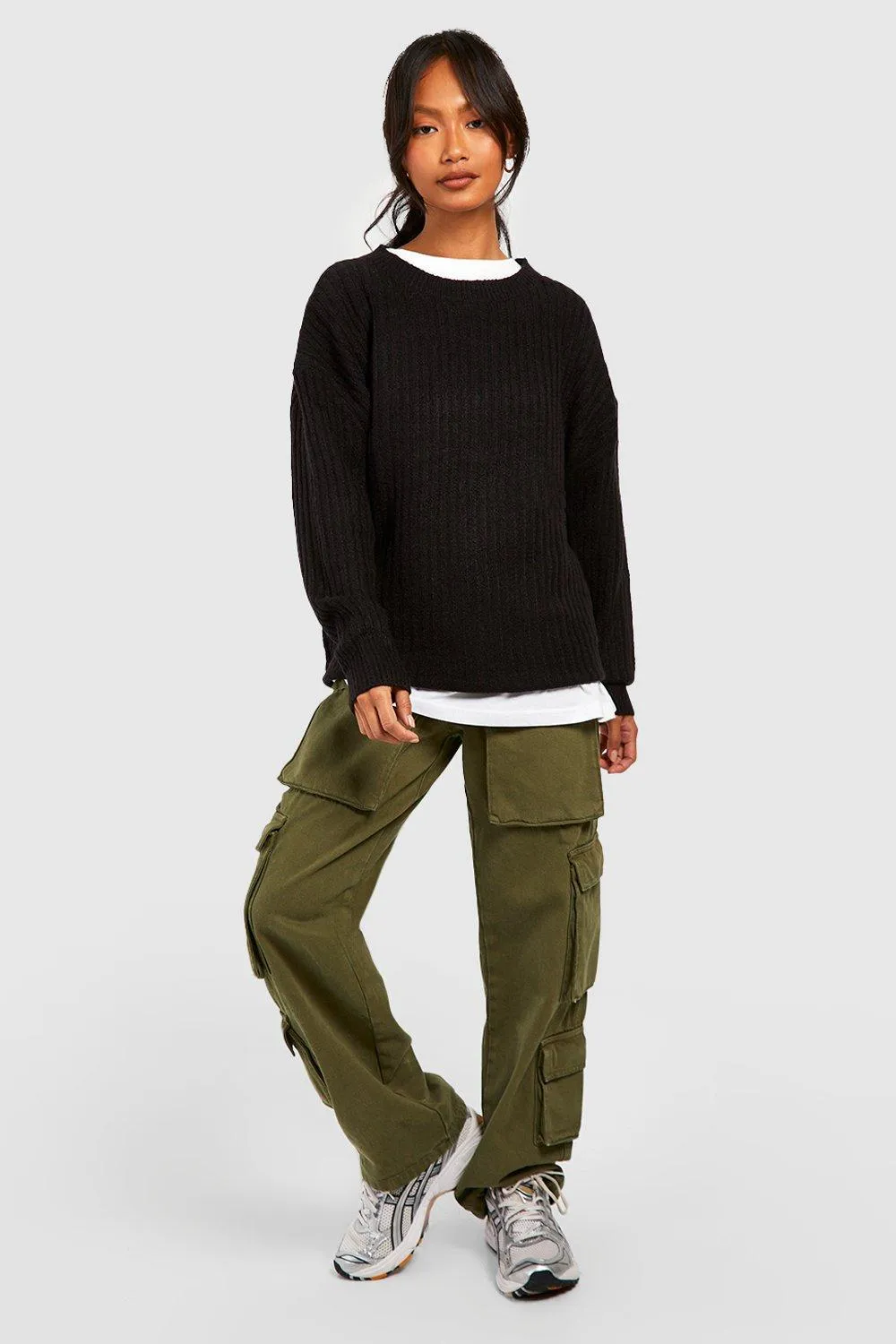 Jumpers & Cardigans | Soft Knit Oversized Crew Neck Jumper | boohoo