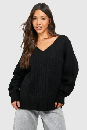 Soft Ribbed Slouchy Jumper | Jumpers & Cardigans | Shop Now - boohoo