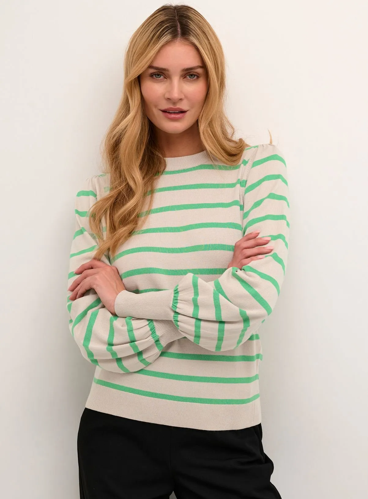 KAFFE Kamala Striped Knit Pullover - Multi Coloured XL - Jumpers - Tu