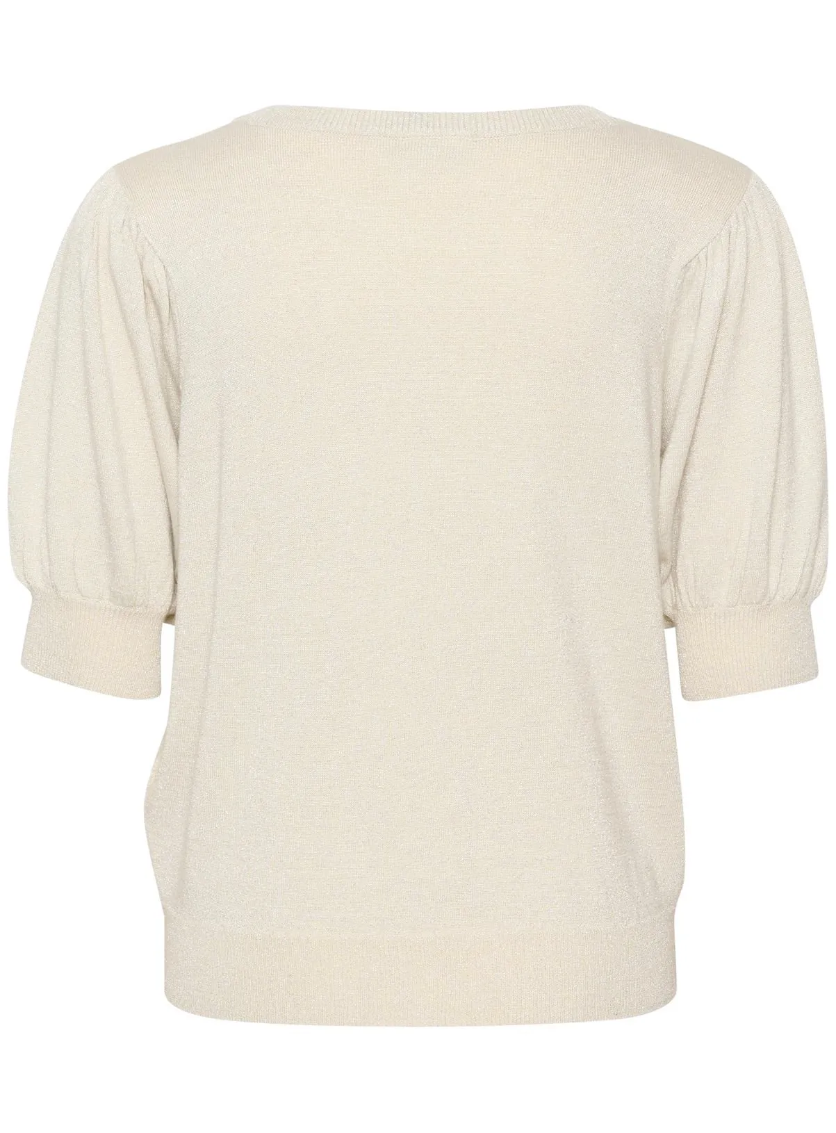 KAFFE Regina Round Neck Half Sleeve White Pullover XS | Jumpers | Tu - Shop Now