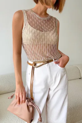 Kelsey Metallic Knit Tank