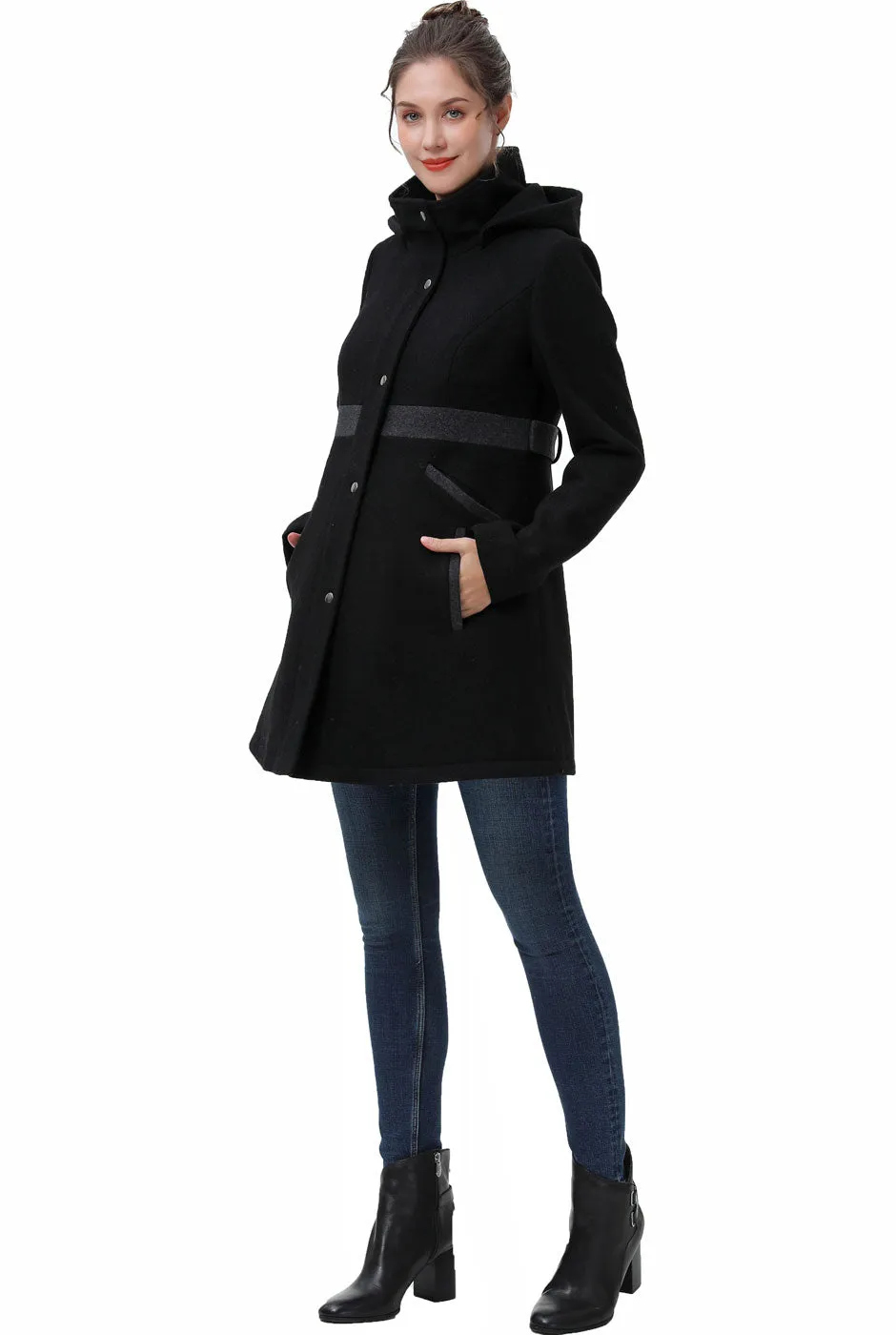 Kimi + Kai Maternity Adeline Wool Coat