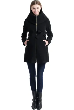 Kimi + Kai Maternity Mia Wool Blend Fold Collar Coat