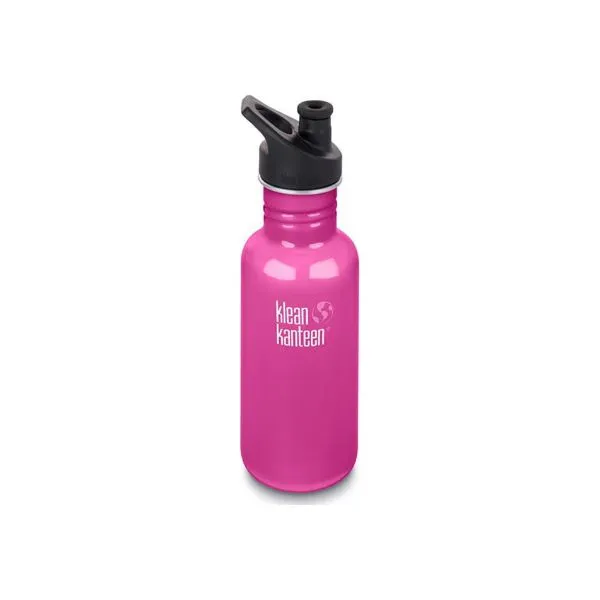 KLEAN KANTEEN Classic Water Bottle with Sport Cap - 18oz (532ml)