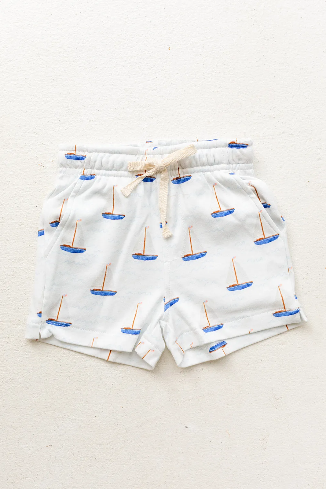 KNIT SHORTS - SAILBOAT