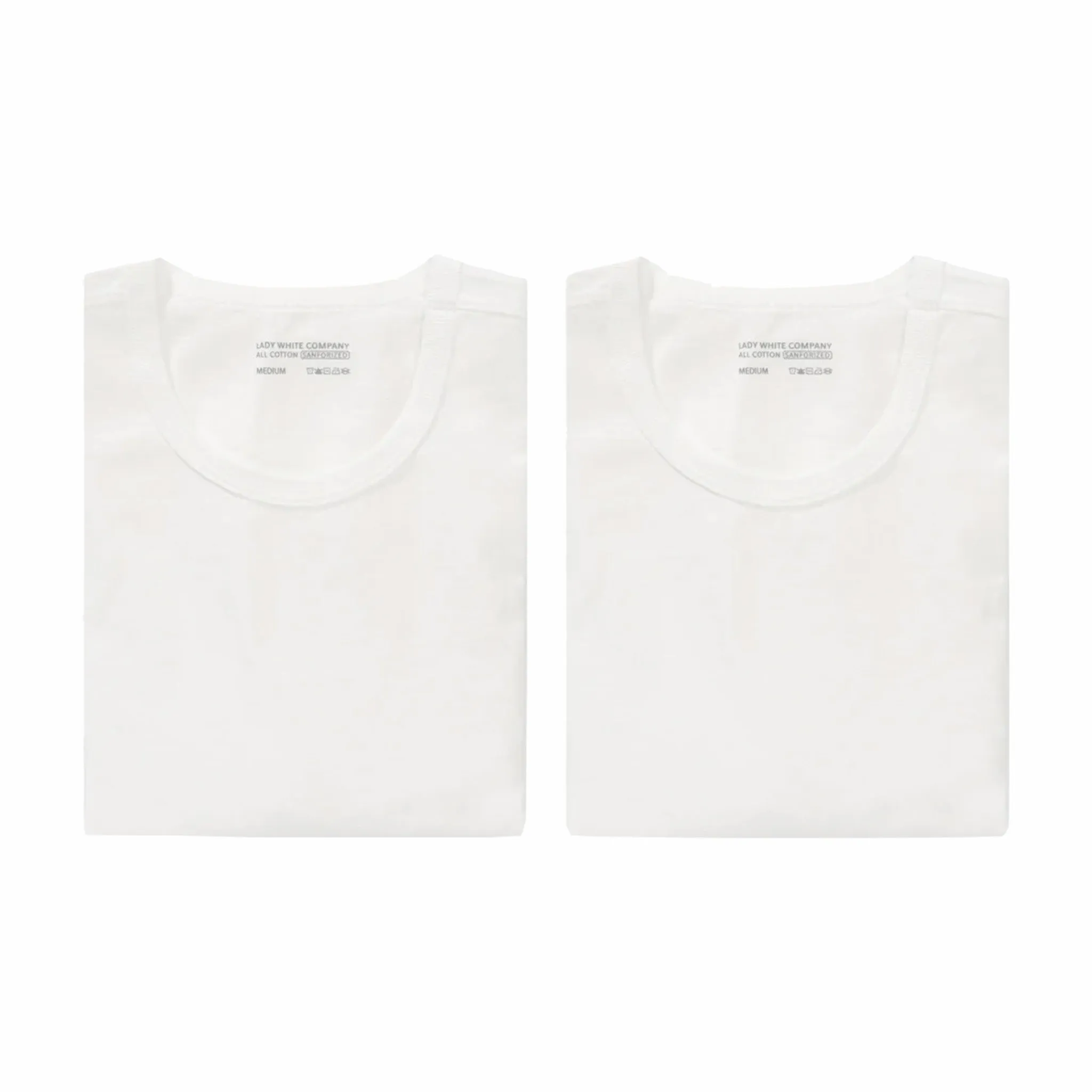 White Tubular T-Shirt 2-Pack by Lady White Co.