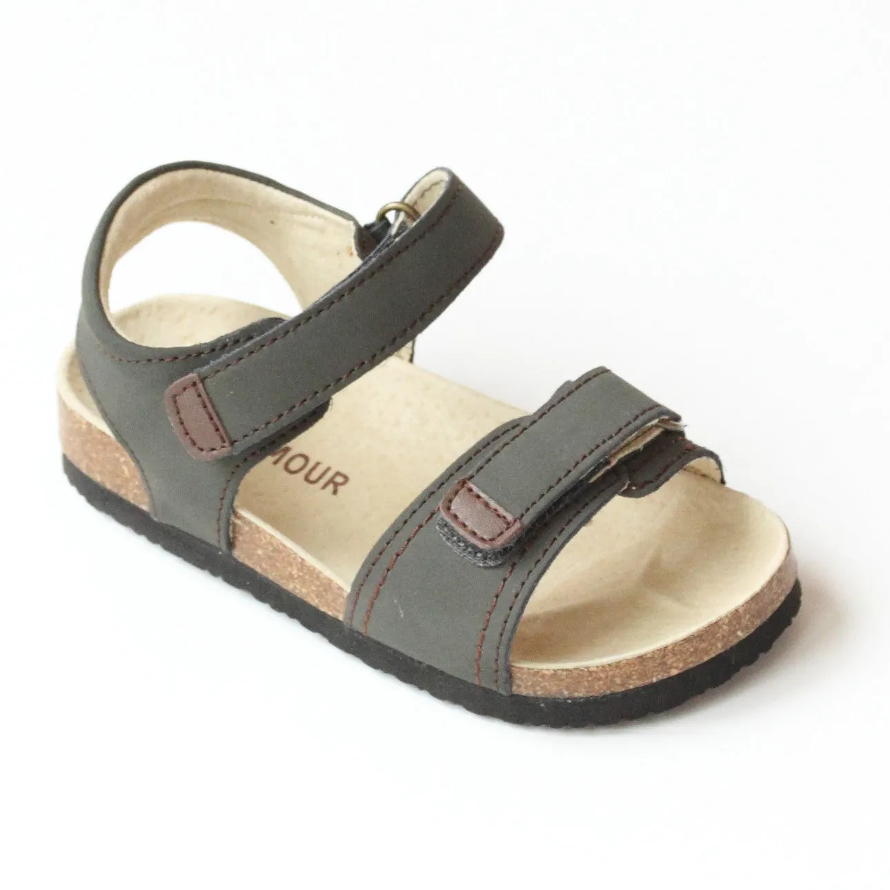 Boys Double Strap Cork Sandals