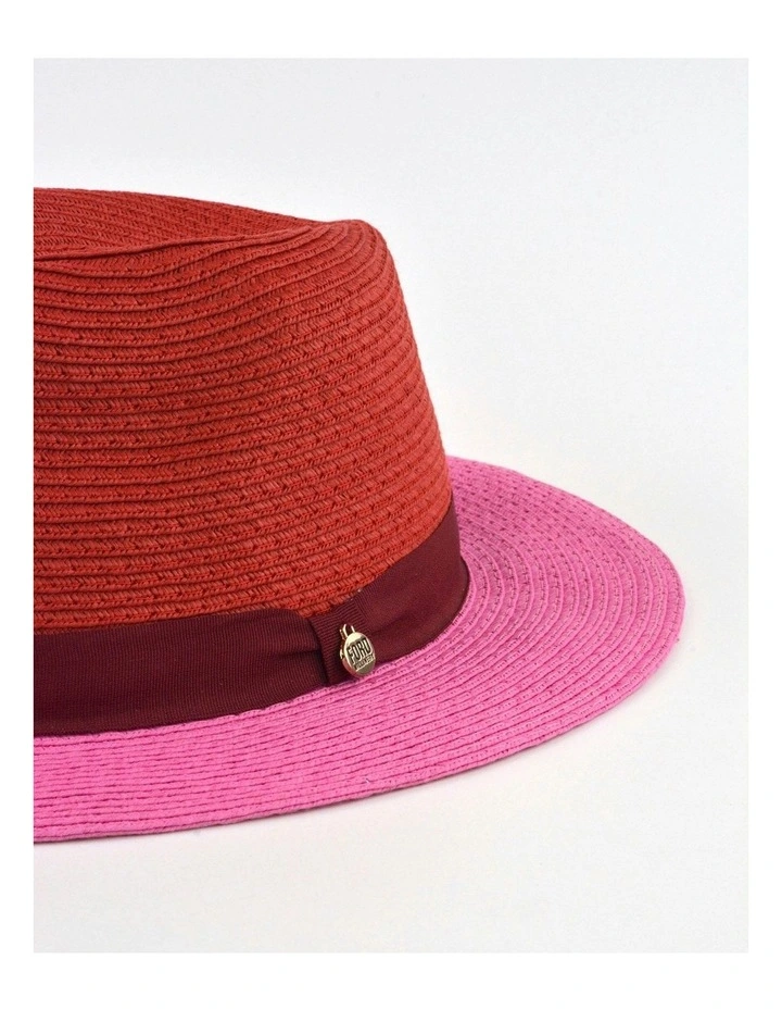 Lana Hat in Red & Pink