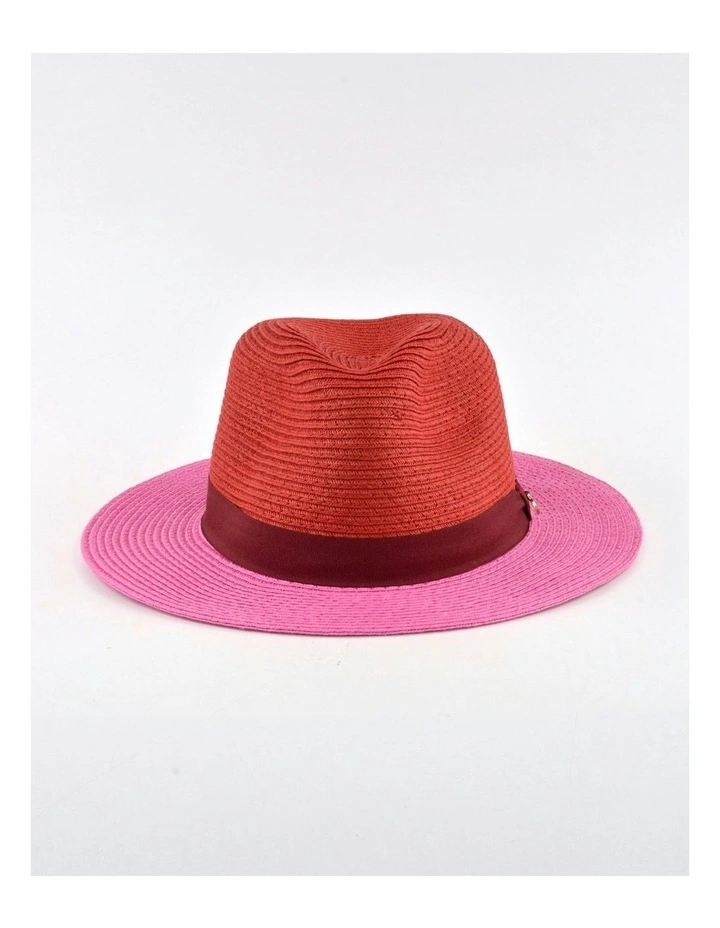 Lana Hat in Red & Pink