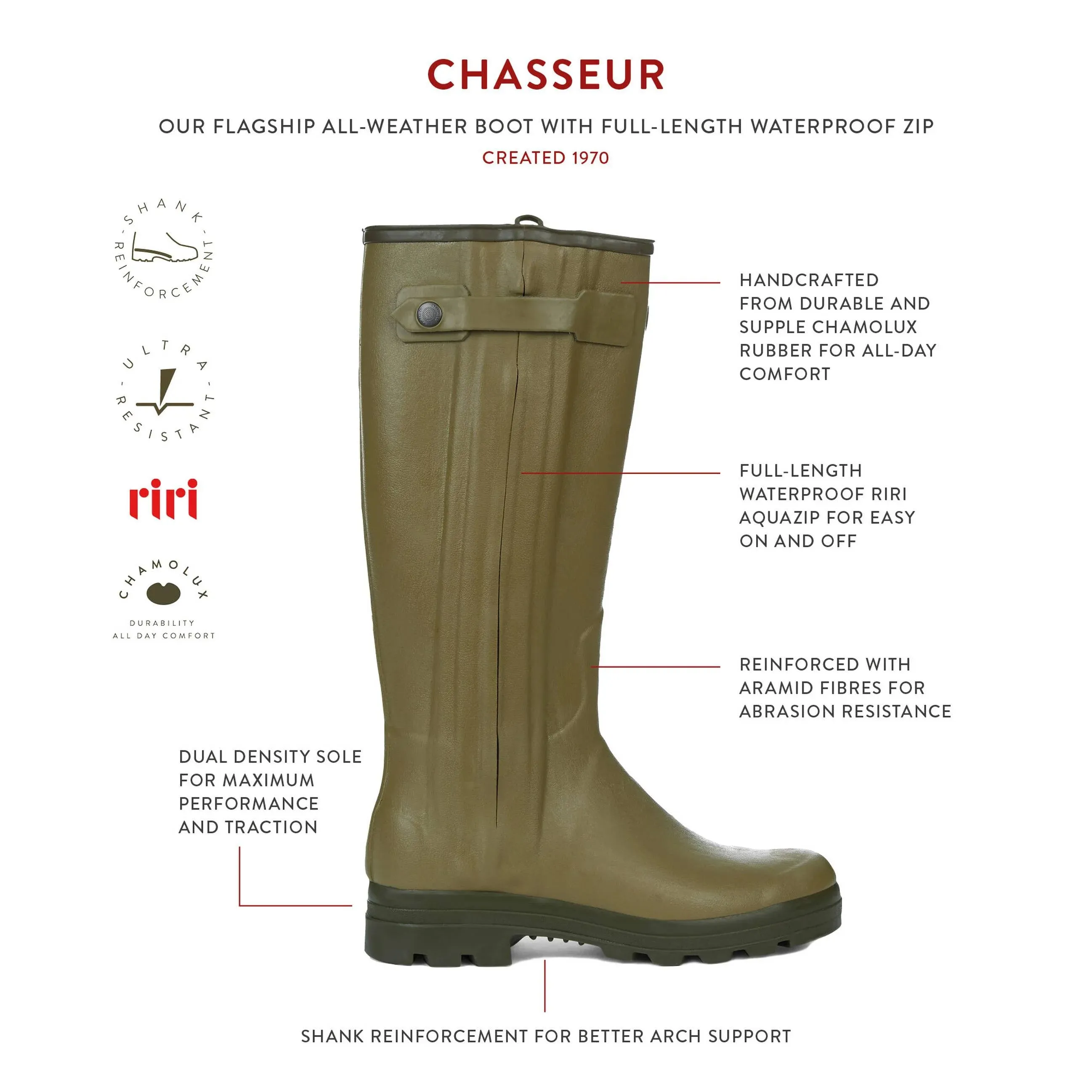 Le Chameau Womens Chasseur Neoprene-Lined Boots