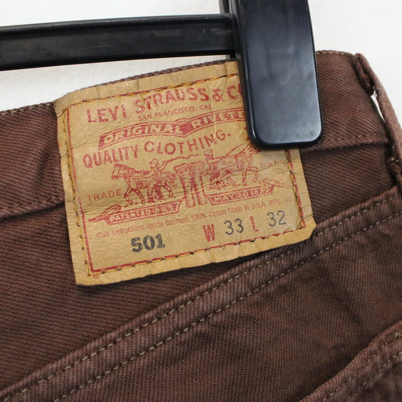 LEVIS 501 Jeans Brown | W33 L32