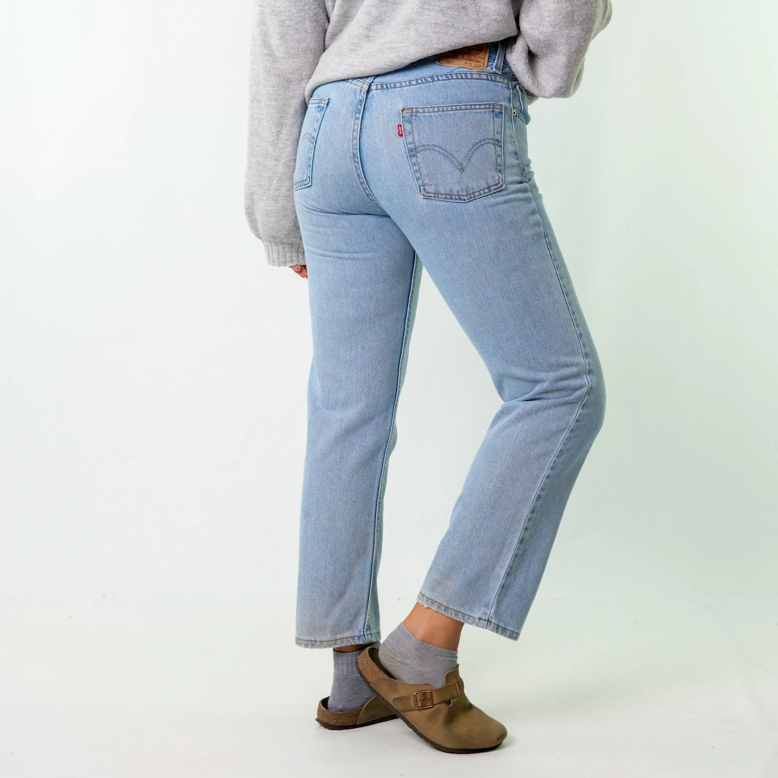 Light Blue 90s Levi's Denim Jeans Baggy Pants (31x30)