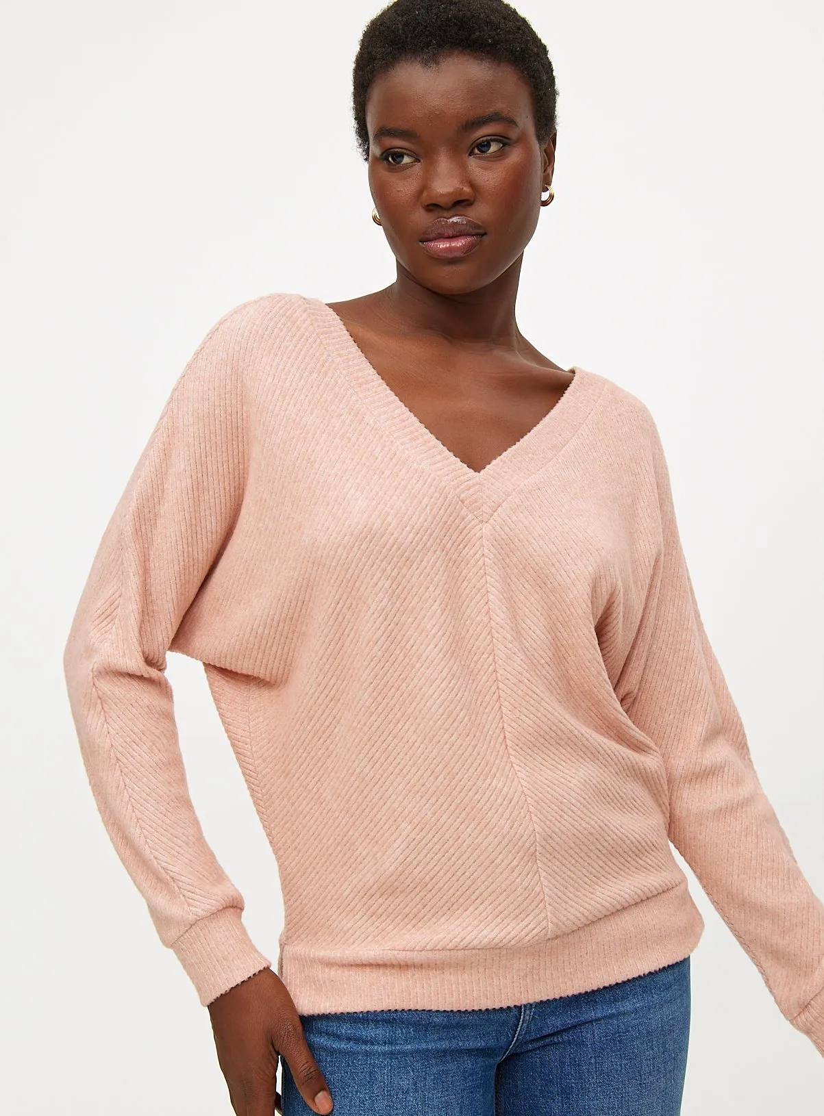 Light Pink Soft Touch V Neck Jumper L | Shop Jumpers at Tu