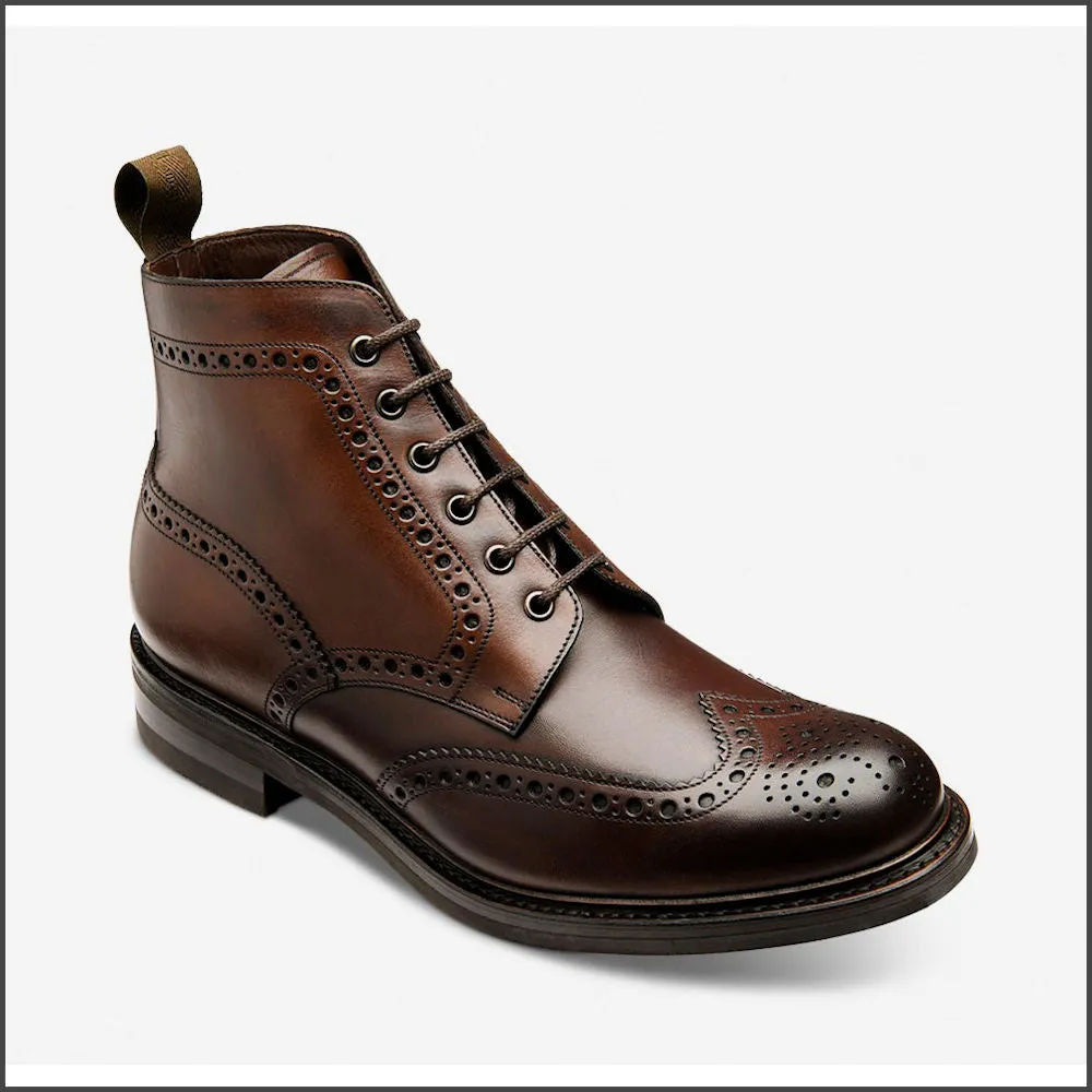 Loake Bedale Dark Brown Brogue Boots - Best Price & Fast Shipping