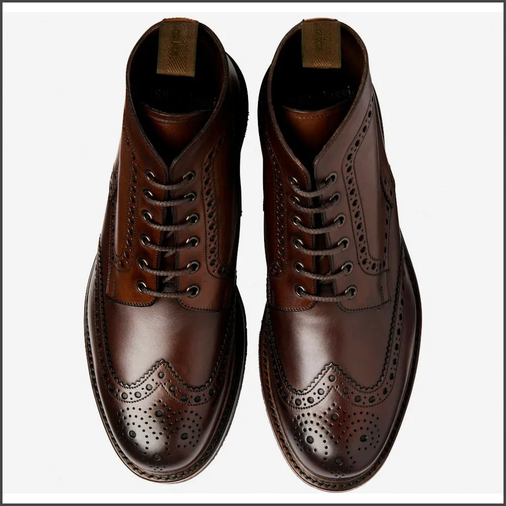 Loake Bedale Dark Brown Brogue Boots - Best Price & Fast Shipping