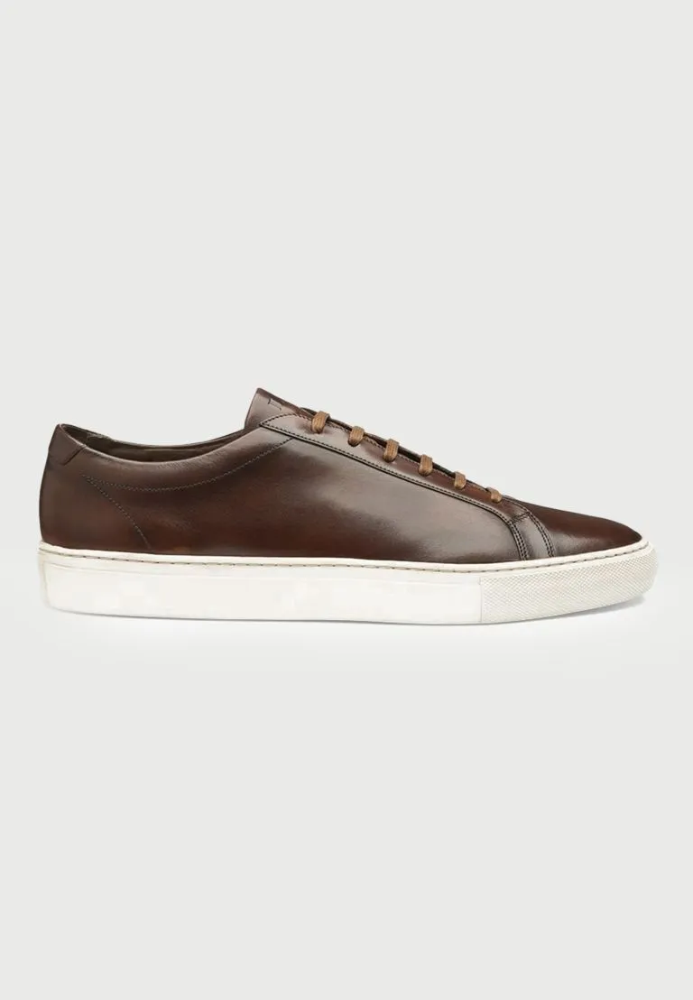 Loake Sprint Dark Brown Leather Sneakers