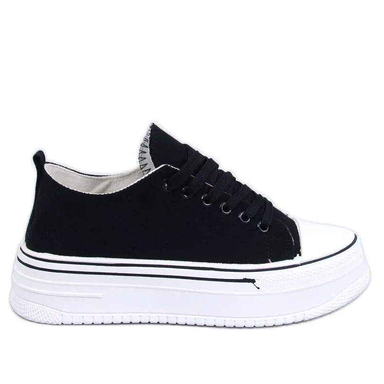 Loic Black high-soled sneakers