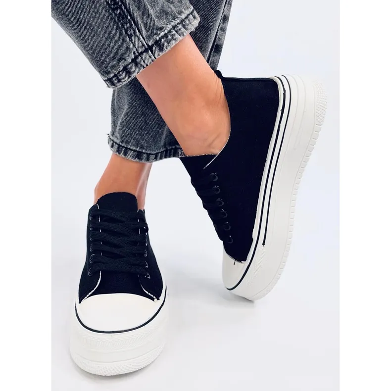 Loic Black high-soled sneakers