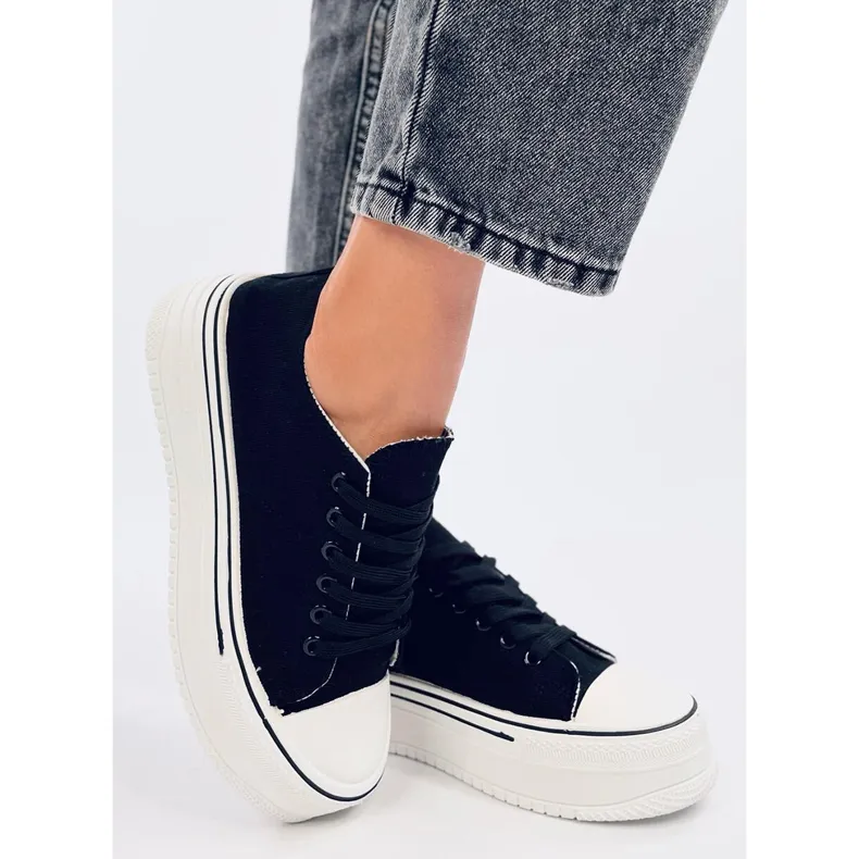 Loic Black high-soled sneakers